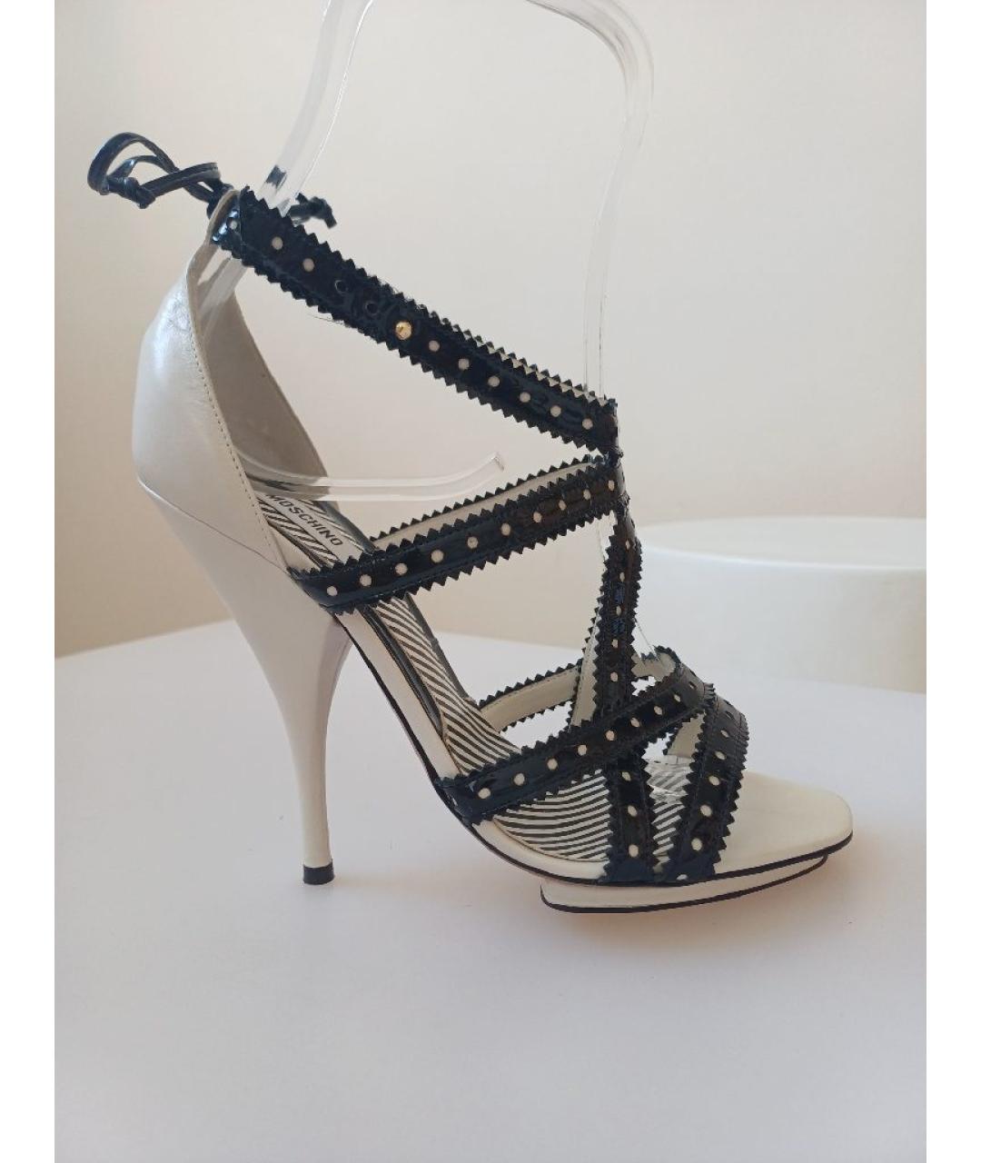 MOSCHINO Мульти кожаные босоножки, фото 8