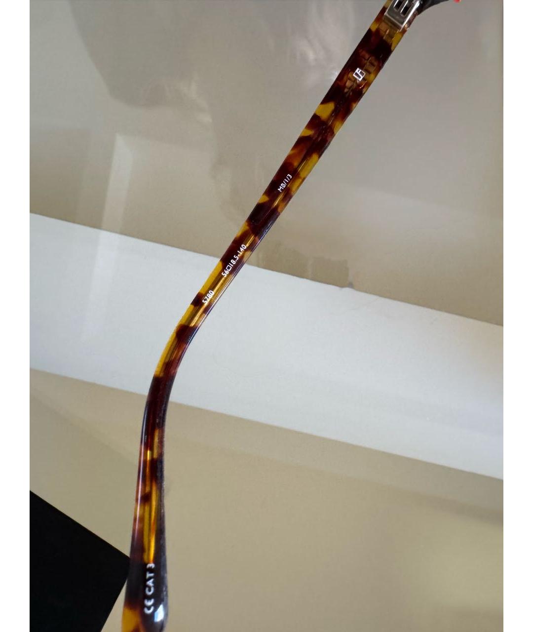 MARCELO BURLON Коричневые пластиковые солнцезащитные очки, фото 6