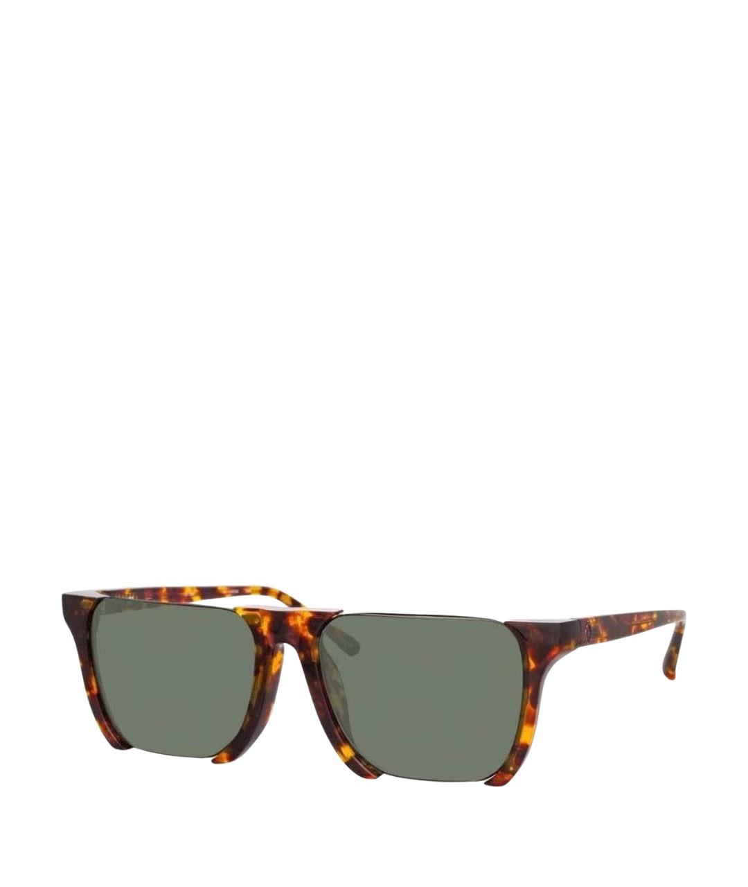 MARCELO BURLON Коричневые пластиковые солнцезащитные очки, фото 1