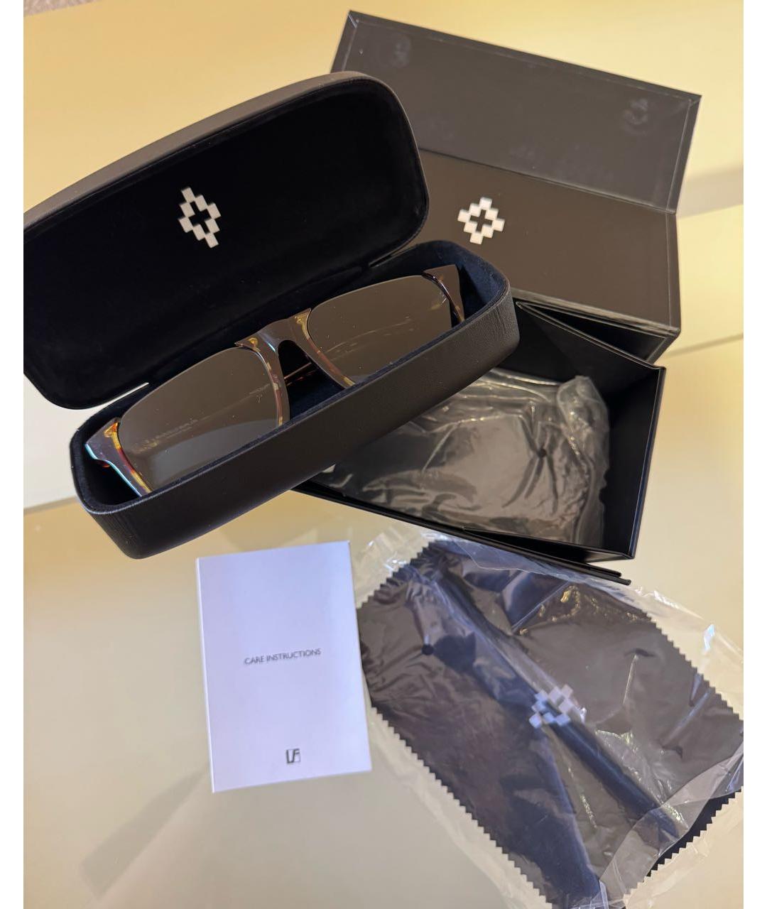 MARCELO BURLON Коричневые пластиковые солнцезащитные очки, фото 2