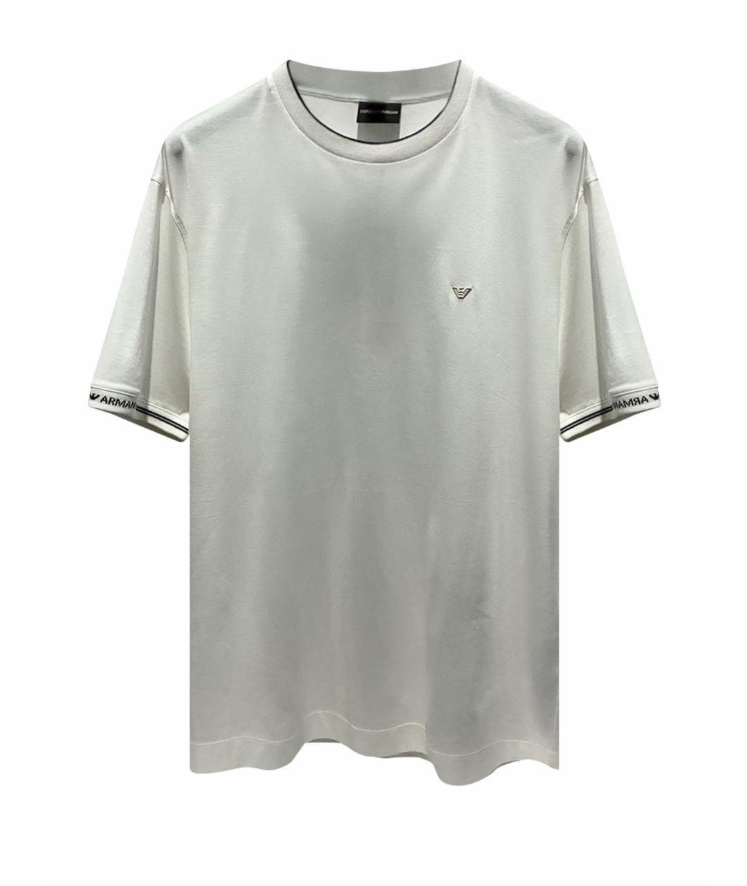 EMPORIO ARMANI Белая хлопковая футболка, фото 1