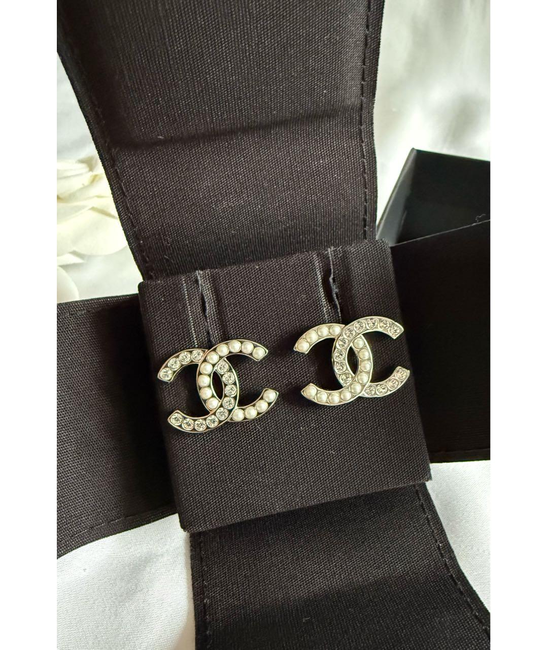 CHANEL Серебряные серьги, фото 5