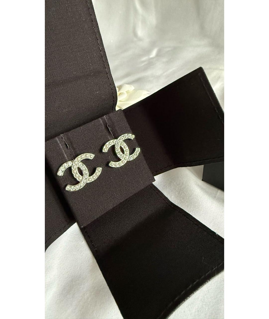 CHANEL Серебряные серьги, фото 2