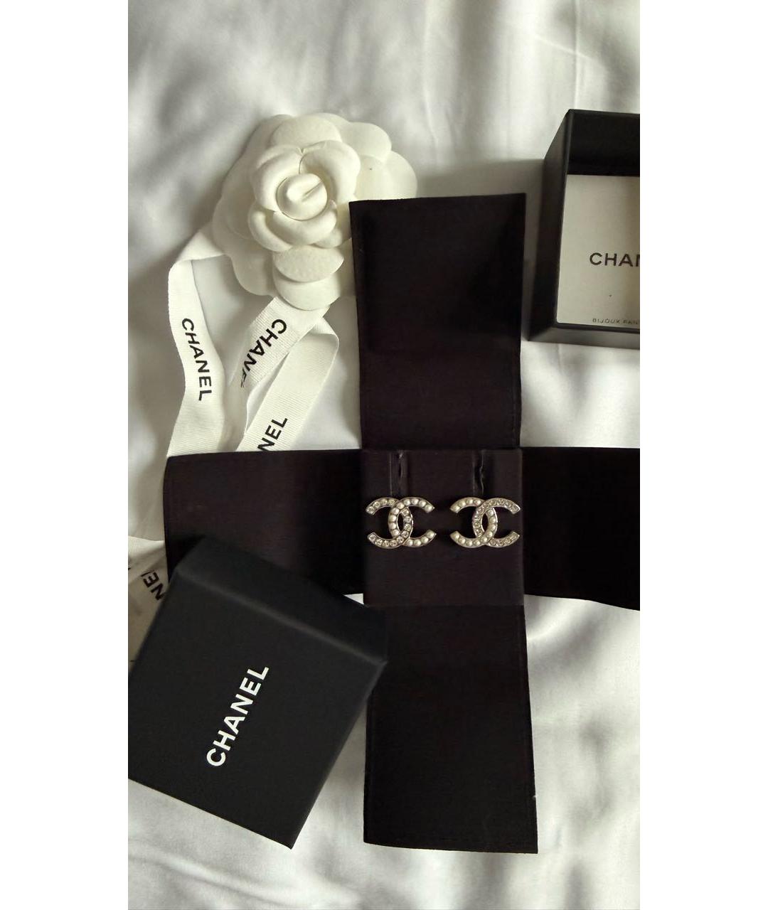 CHANEL Серебряные серьги, фото 3