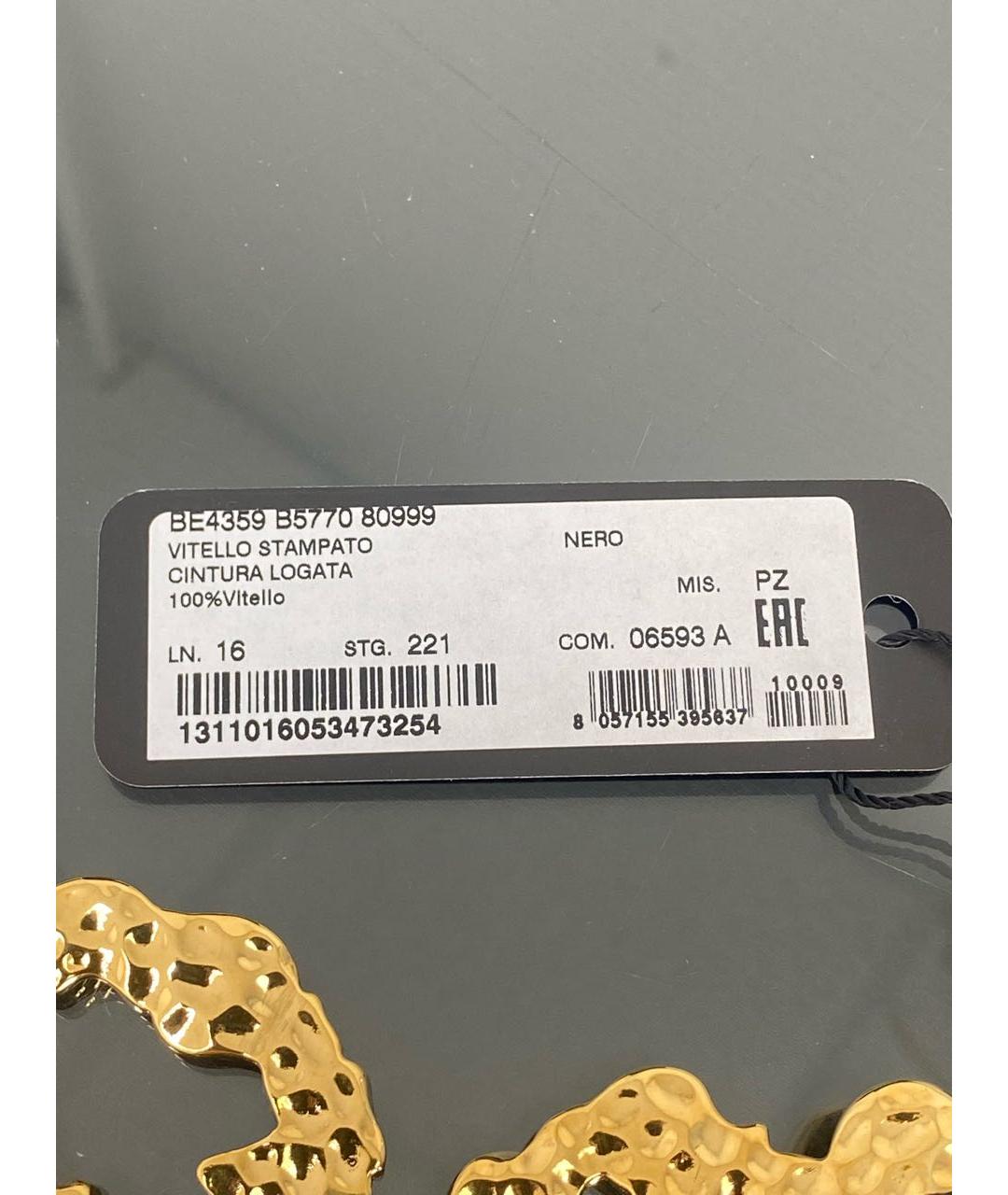 DOLCE&GABBANA Черный кожаный ремень, фото 8