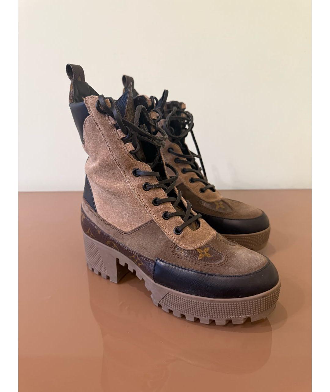 LOUIS VUITTON Мульти замшевые ботинки, фото 5