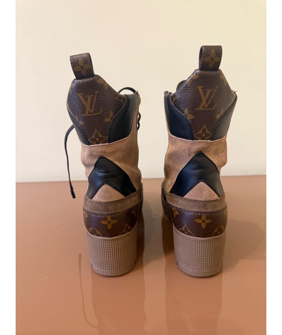 LOUIS VUITTON Мульти замшевые ботинки, фото 4
