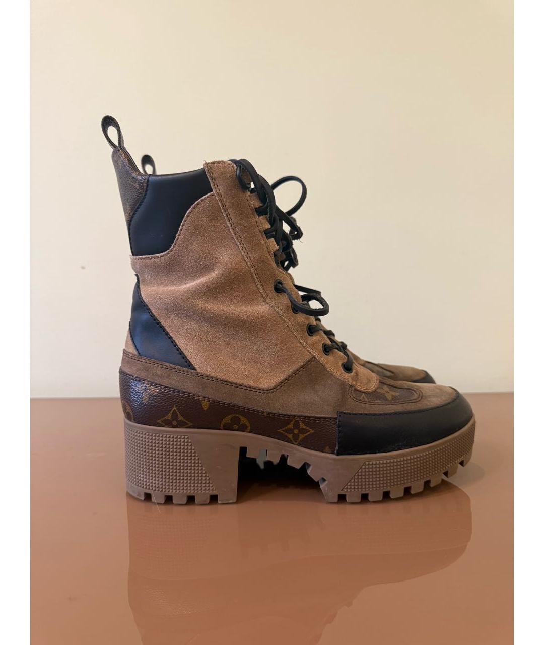 LOUIS VUITTON Мульти замшевые ботинки, фото 8