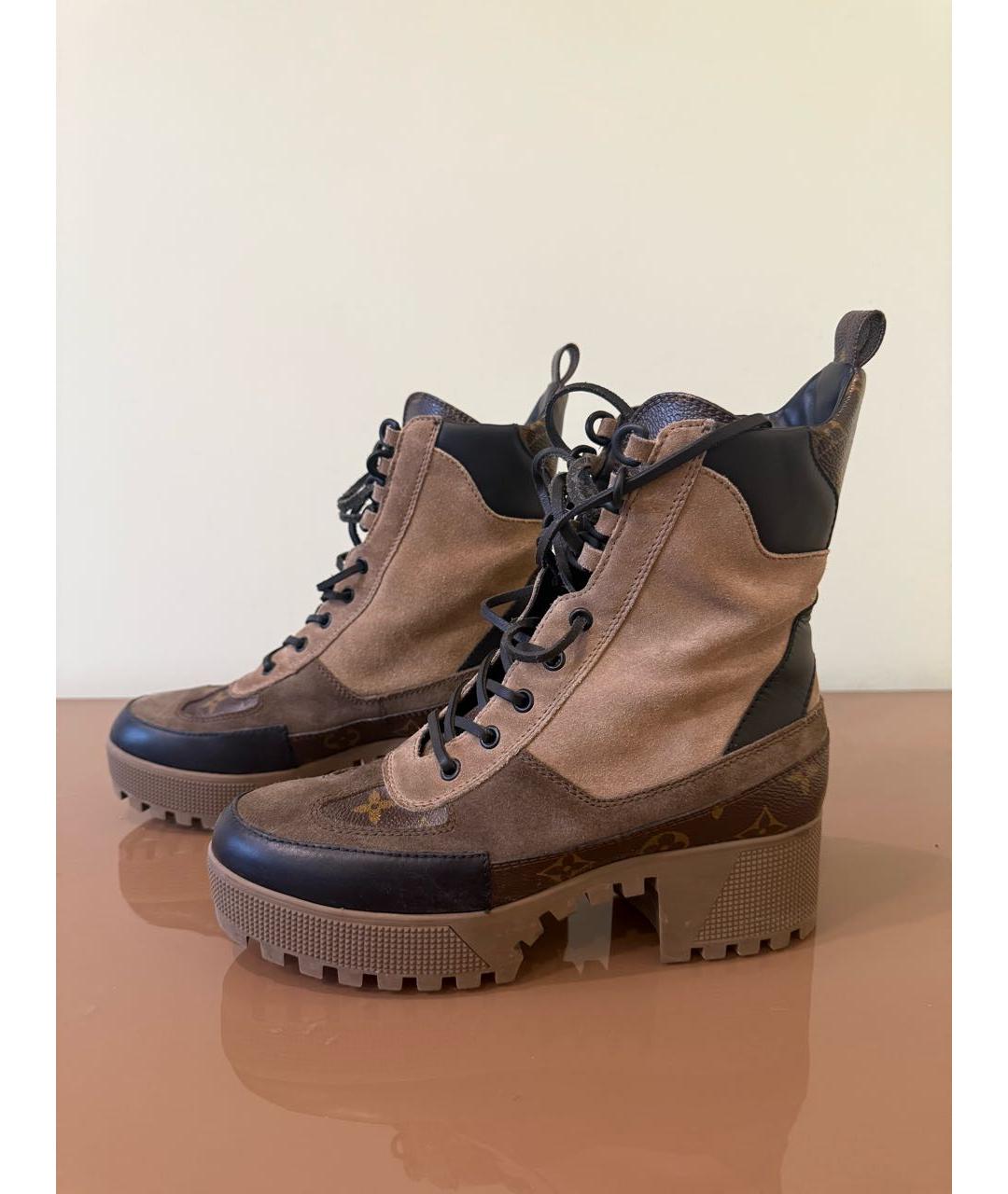 LOUIS VUITTON Мульти замшевые ботинки, фото 6