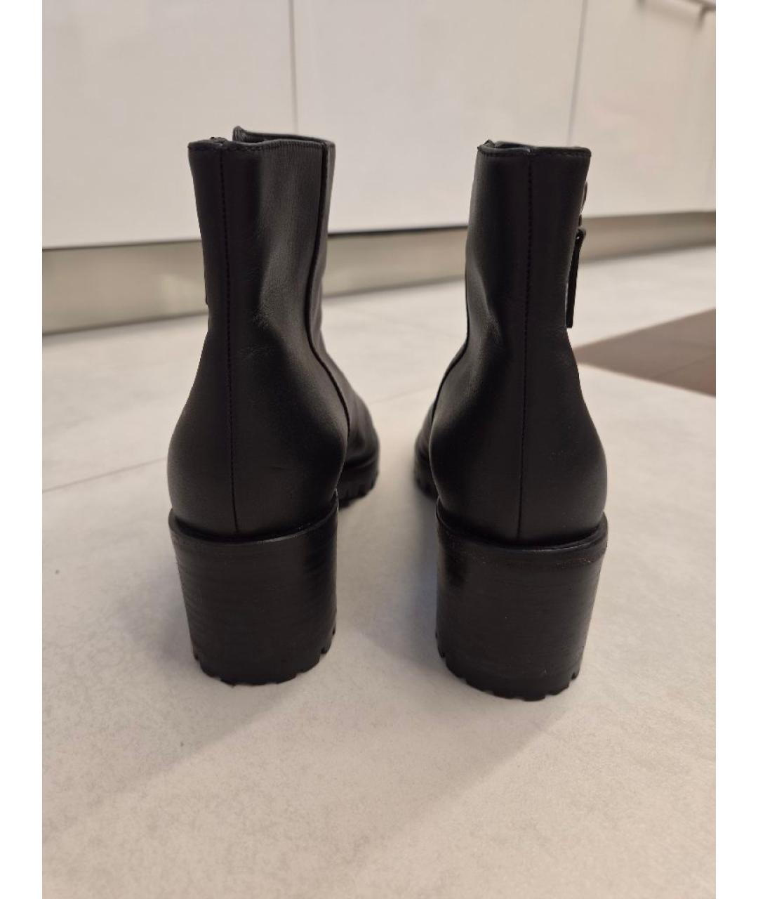 GIANVITO ROSSI Черные кожаные ботильоны, фото 4