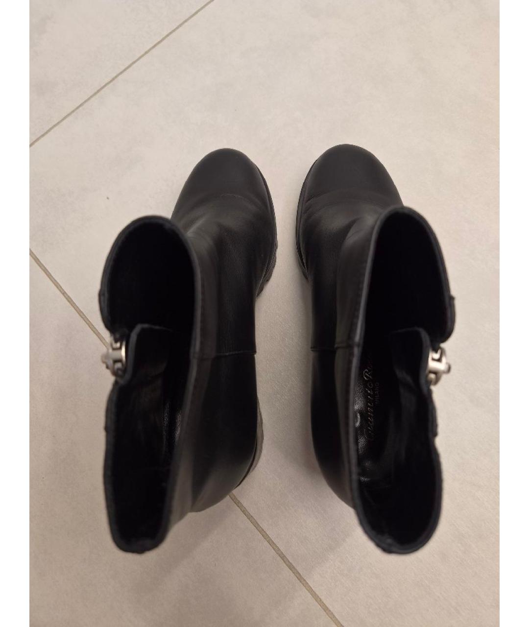 GIANVITO ROSSI Черные кожаные ботильоны, фото 3