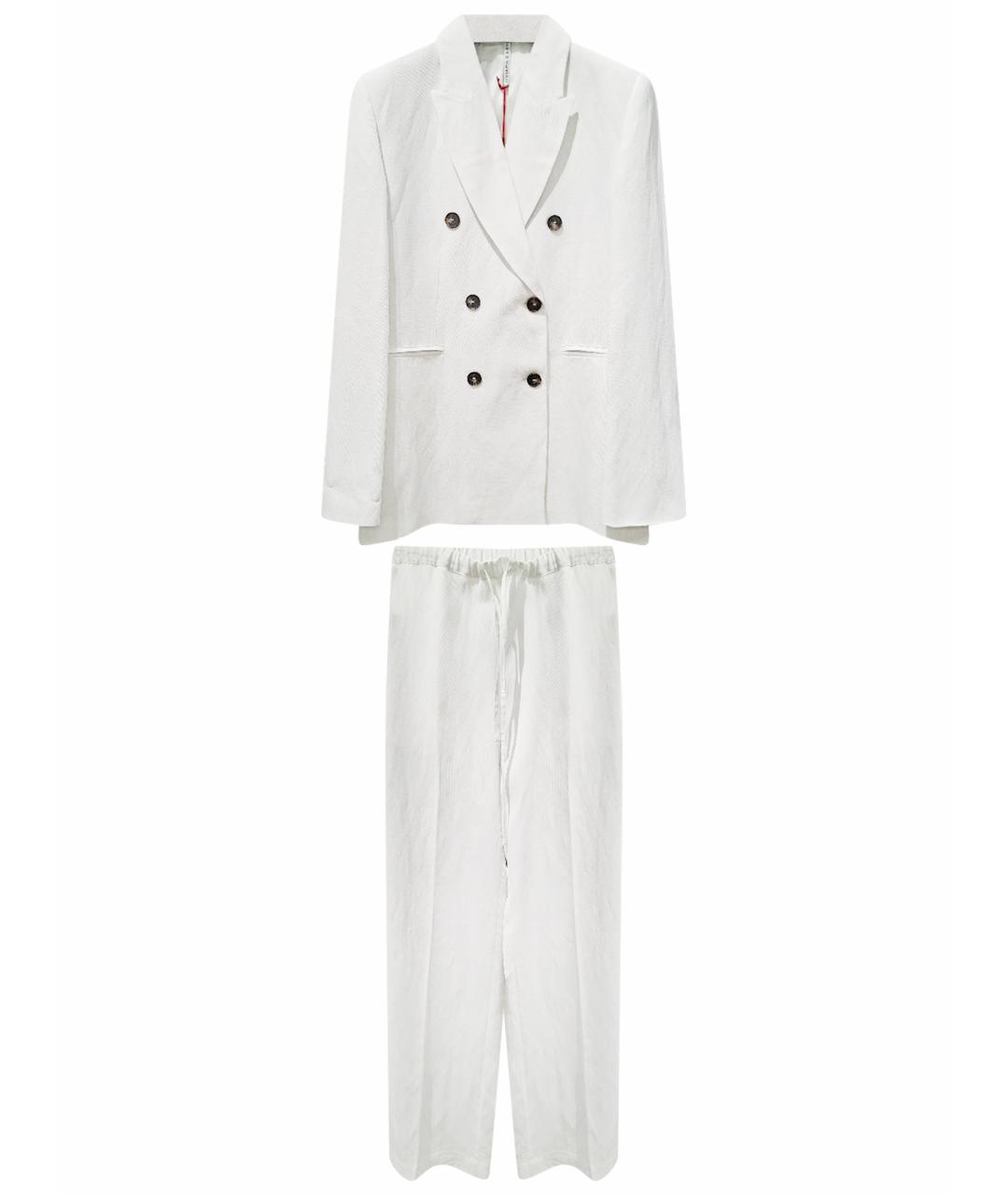 LIVIANA CONTI Белый вискозный костюм с брюками, фото 1