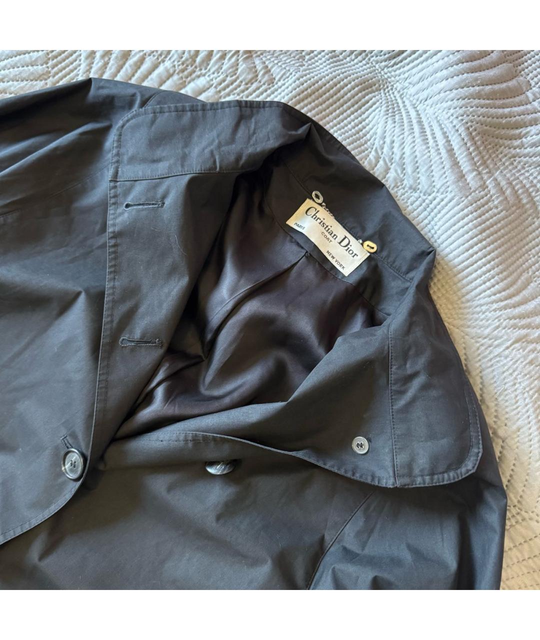 CHRISTIAN DIOR Черный тренч/плащ, фото 3