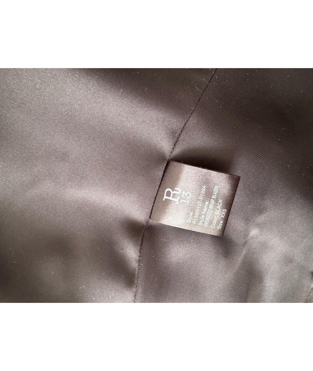 R13 Темно-синее шерстяное пальто, фото 7