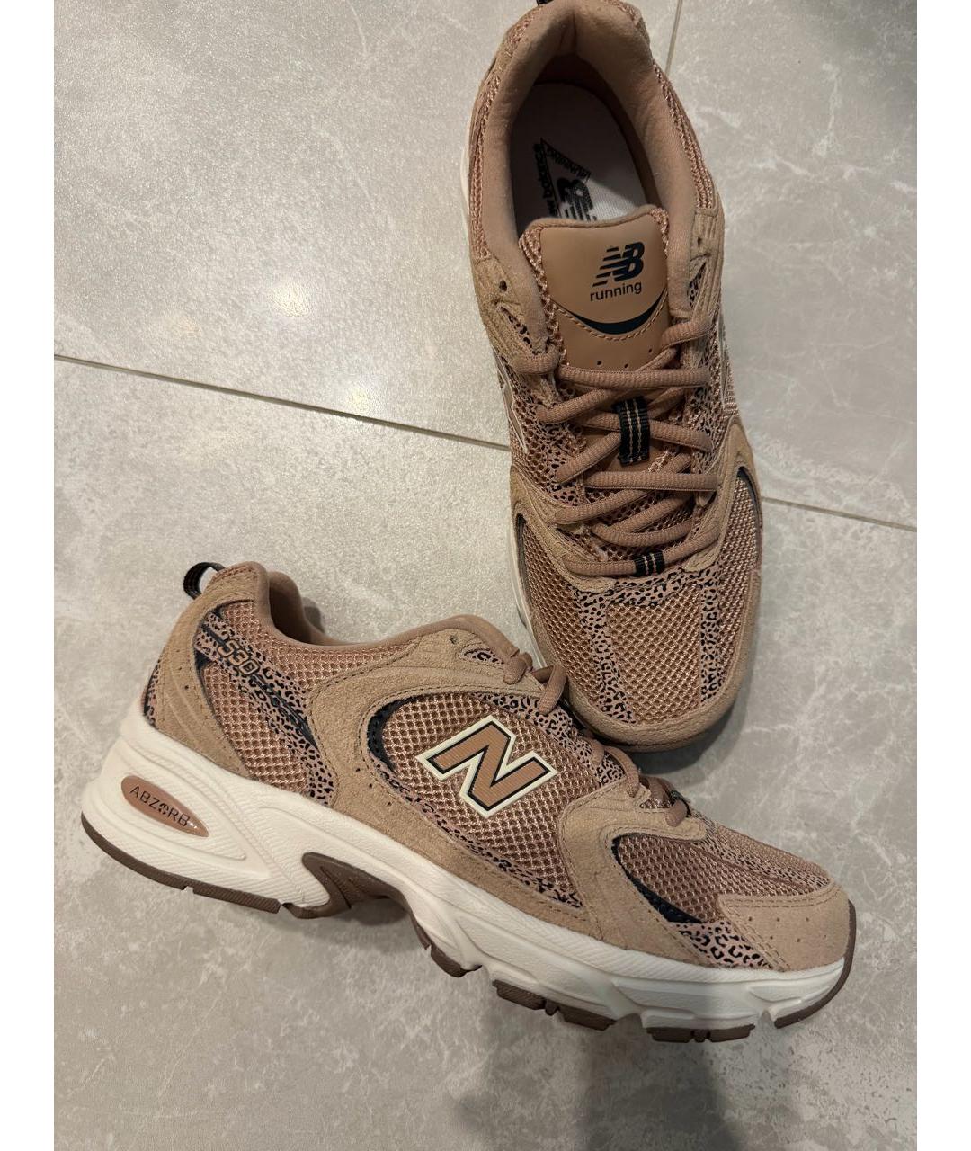 NEW BALANCE Бежевые текстильные кроссовки, фото 5