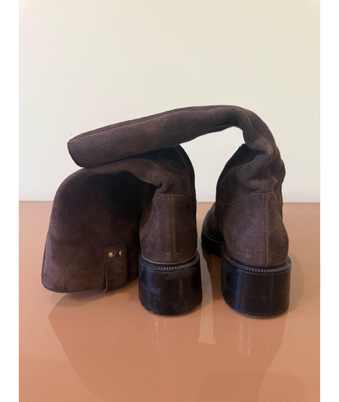 VIC MATIE Коричневые замшевые сапоги, фото 4