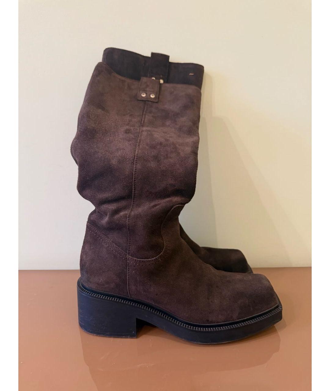 VIC MATIE Коричневые замшевые сапоги, фото 8