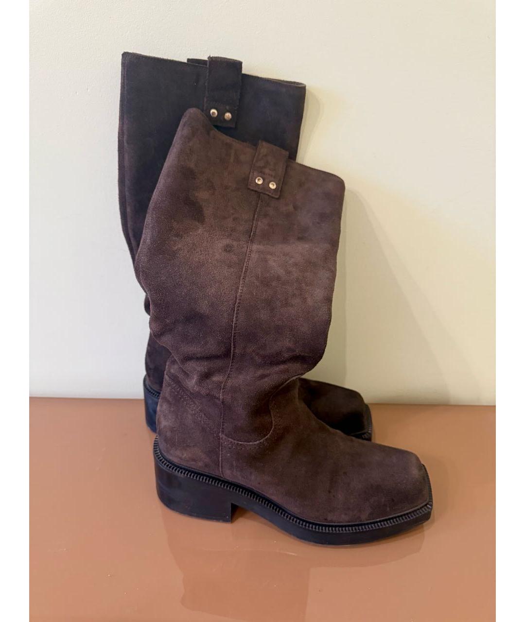 VIC MATIE Коричневые замшевые сапоги, фото 5