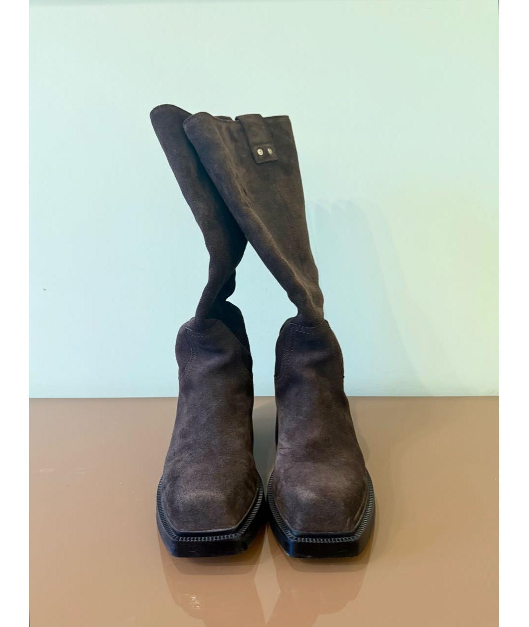 VIC MATIE Коричневые замшевые сапоги, фото 2