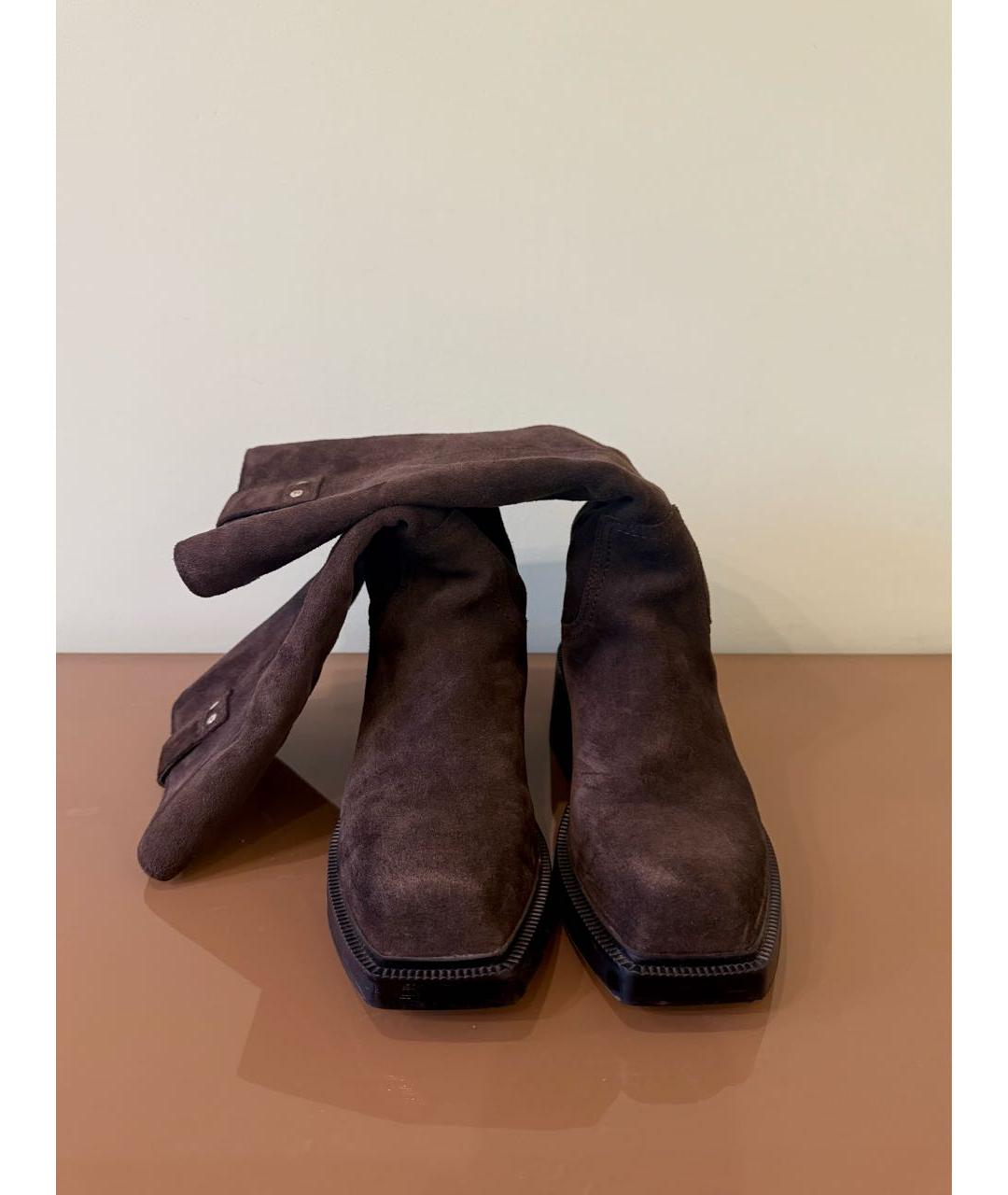 VIC MATIE Коричневые замшевые сапоги, фото 6