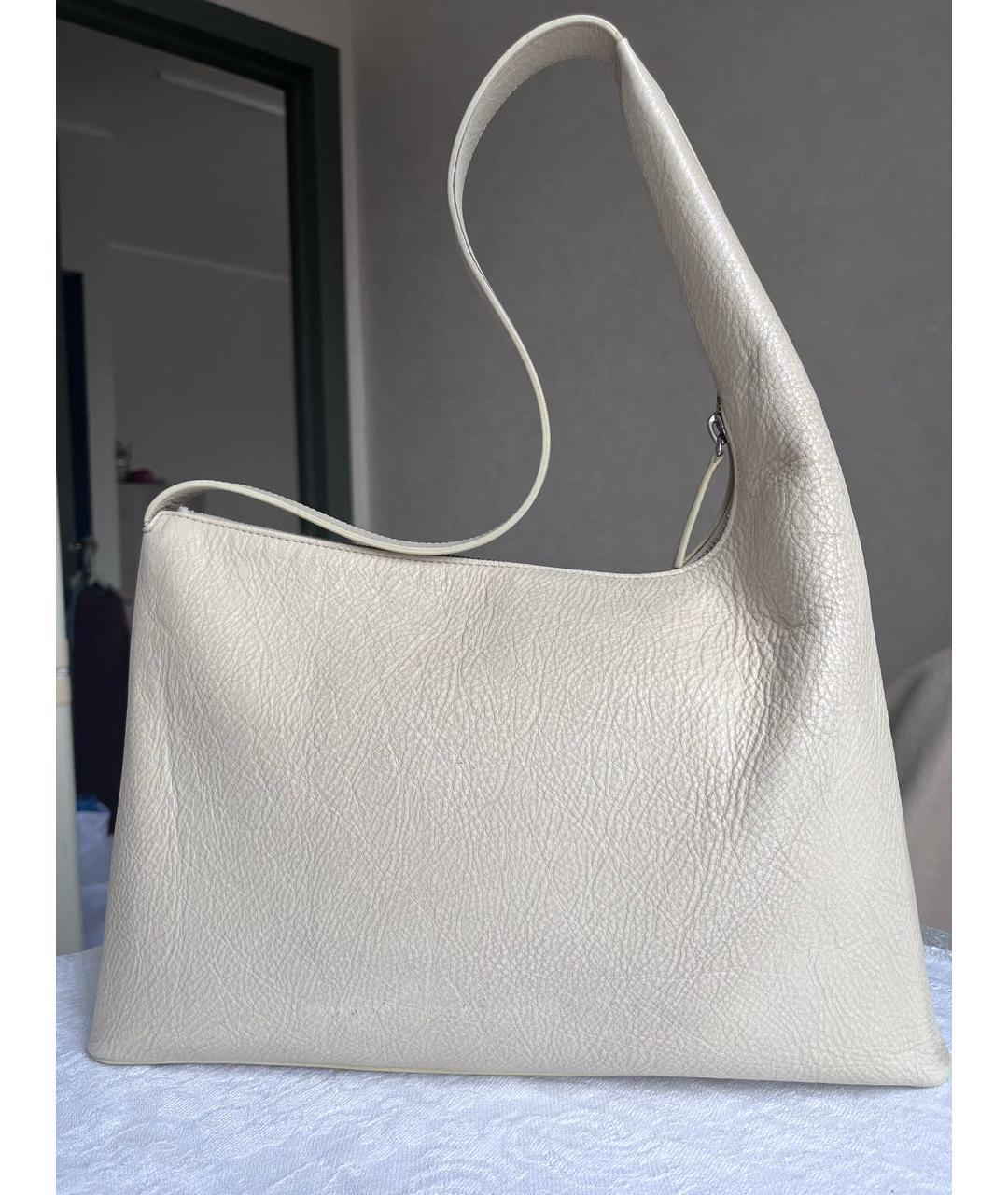 AESTHER EKME Бежевая кожаная сумка с короткими ручками, фото 9