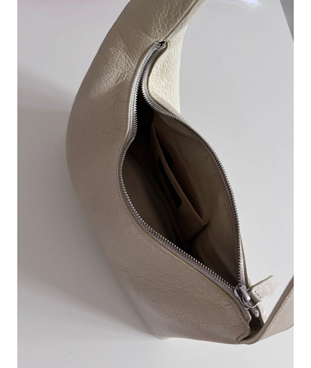 AESTHER EKME Бежевая кожаная сумка с короткими ручками, фото 4