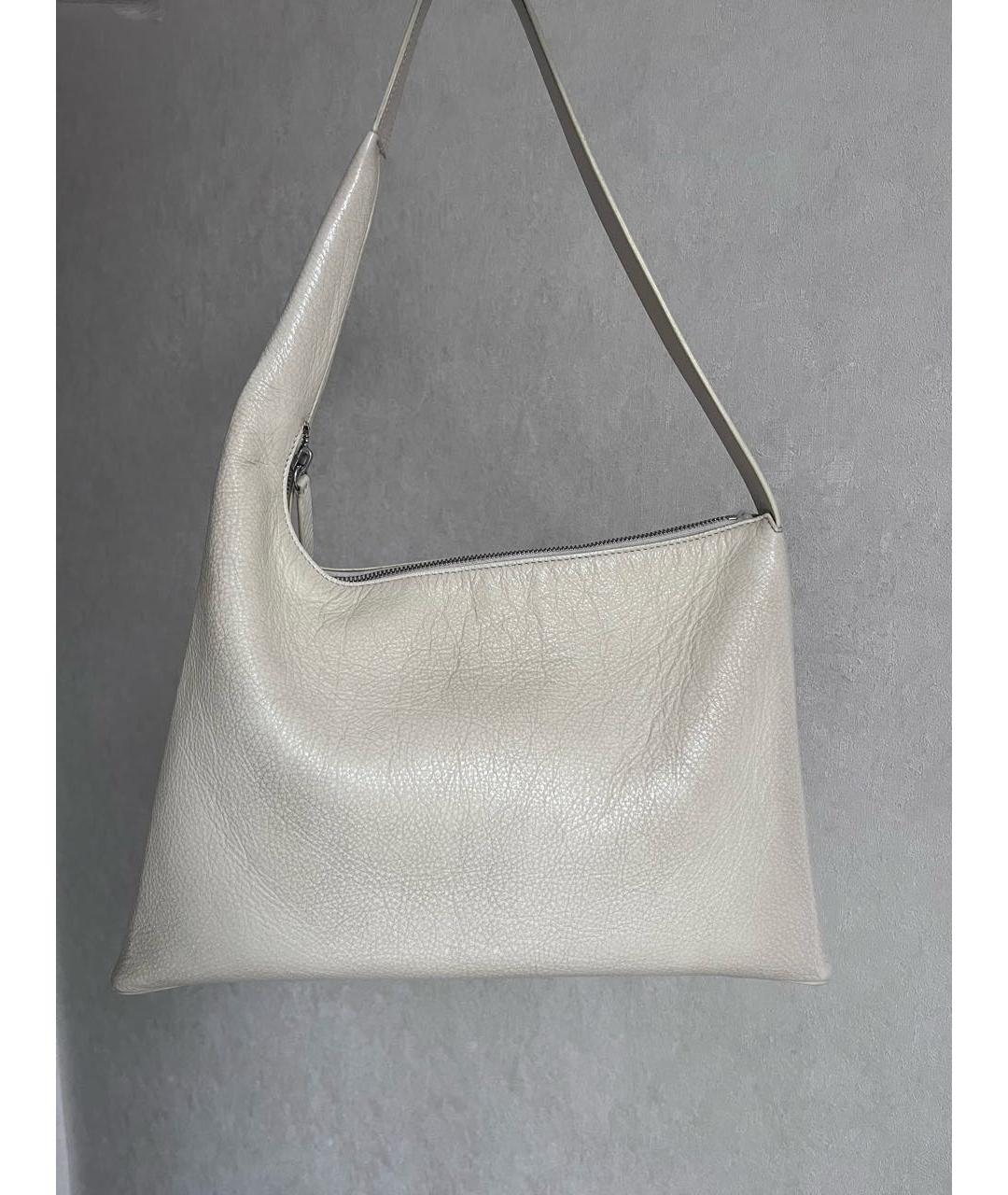 AESTHER EKME Бежевая кожаная сумка с короткими ручками, фото 2