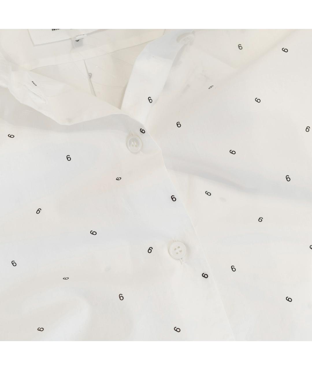 MM6 MAISON MARGIELA Белая хлопковая рубашка, фото 4