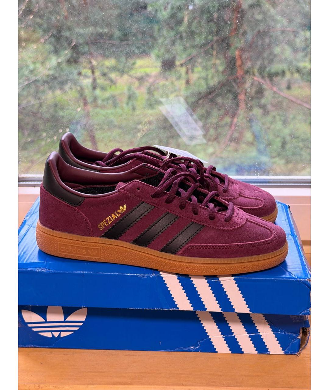 ADIDAS Бордовые замшевые кеды, фото 9