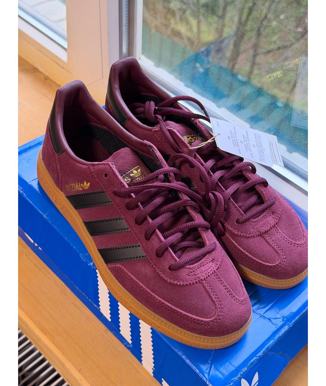 ADIDAS Бордовые замшевые кеды, фото 2