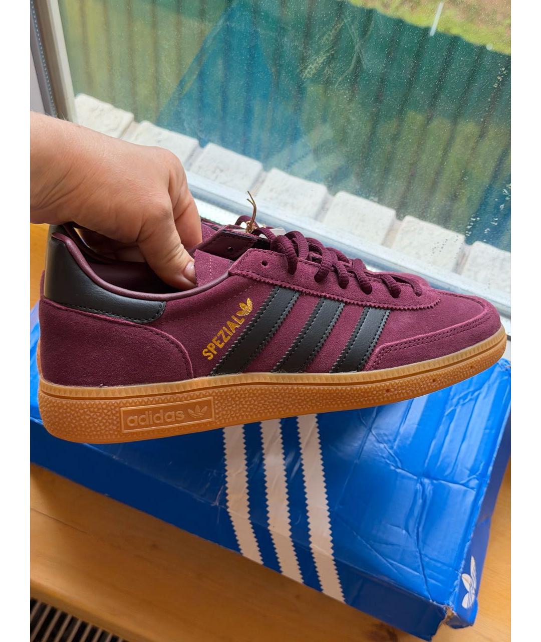 ADIDAS Бордовые замшевые кеды, фото 7