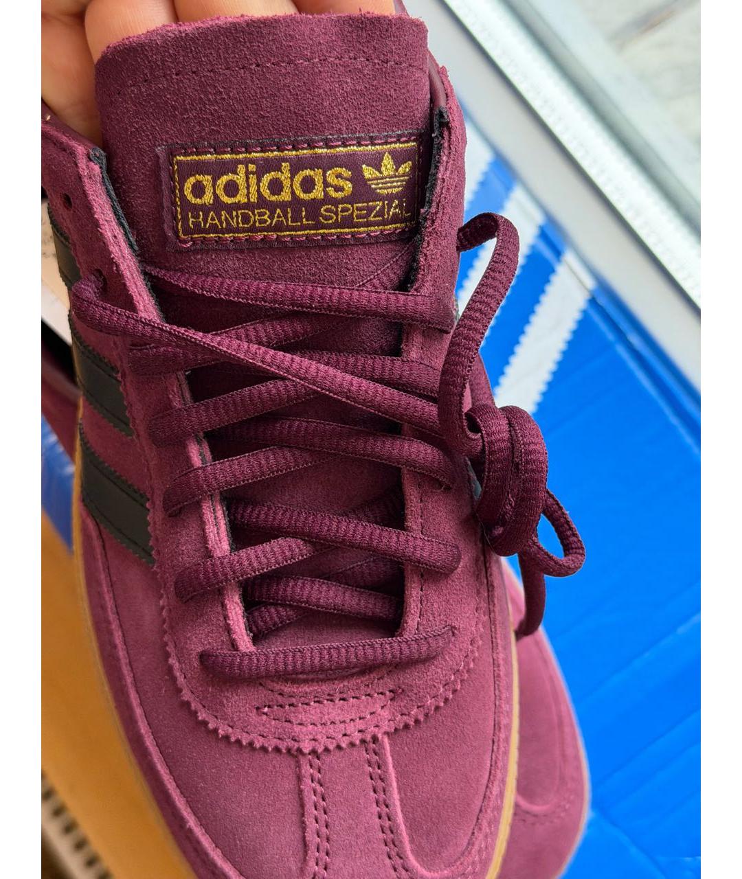 ADIDAS Бордовые замшевые кеды, фото 5