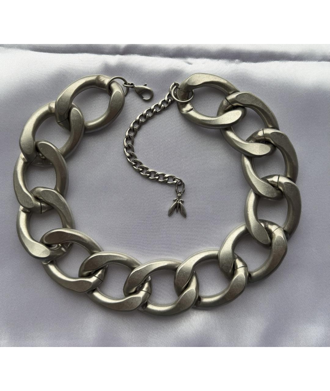 PATRIZIA PEPE Серебряное металлическое колье, фото 3