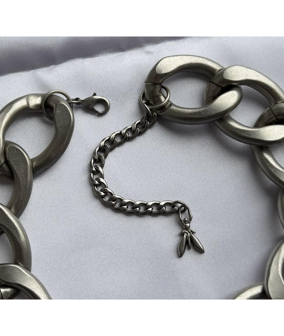 PATRIZIA PEPE Серебряное металлическое колье, фото 2