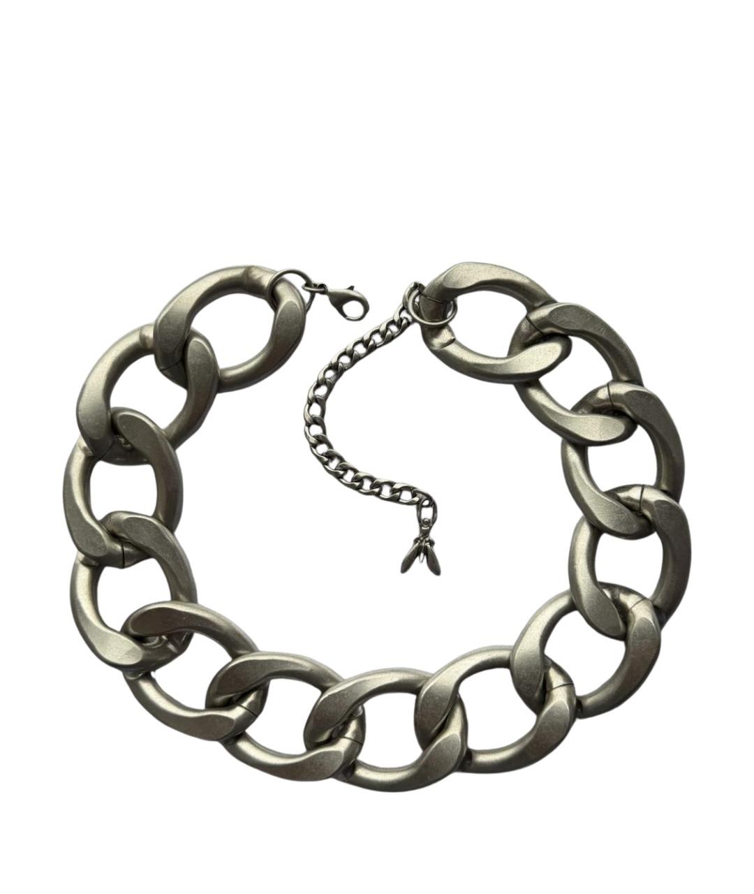 PATRIZIA PEPE Серебряное металлическое колье, фото 1