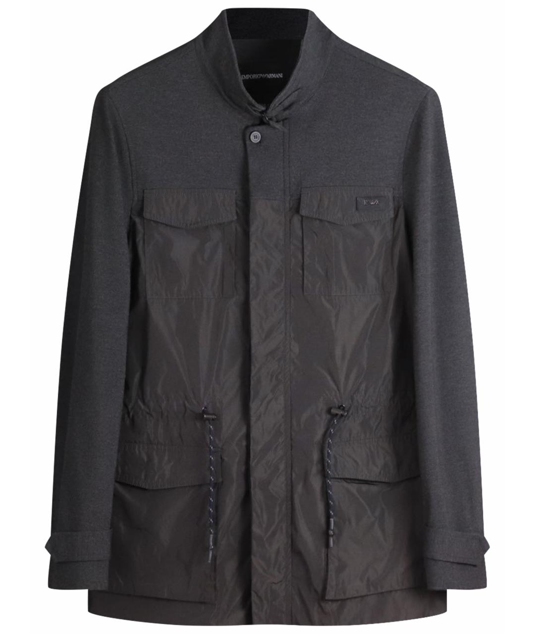 EMPORIO ARMANI Серая вискозная куртка, фото 1