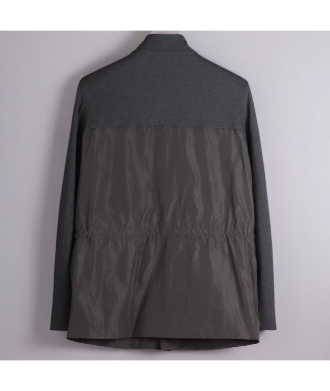 EMPORIO ARMANI Серая вискозная куртка, фото 2