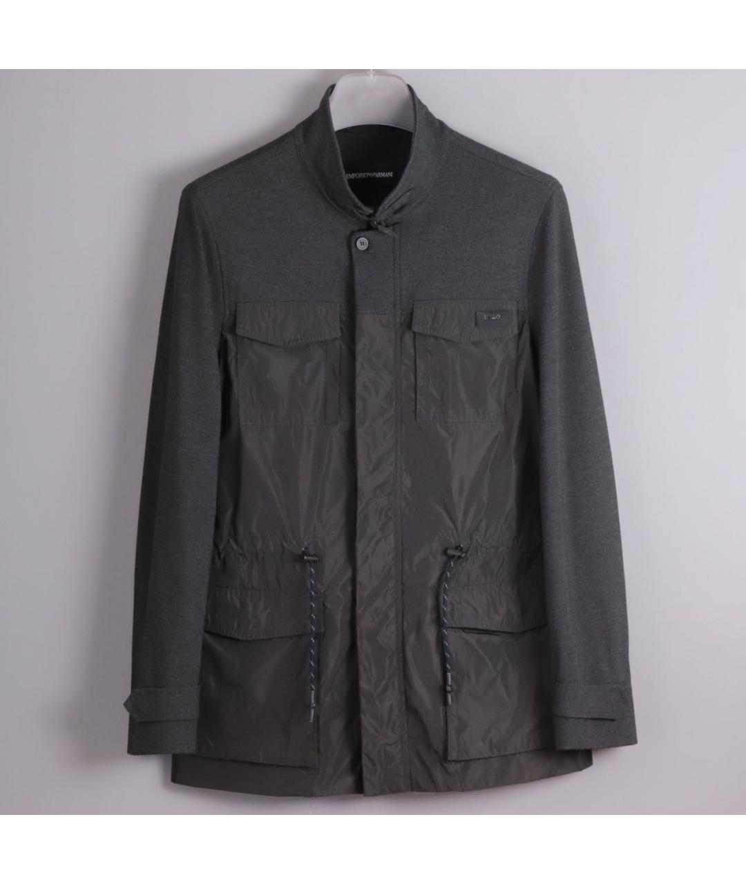 EMPORIO ARMANI Серая вискозная куртка, фото 9