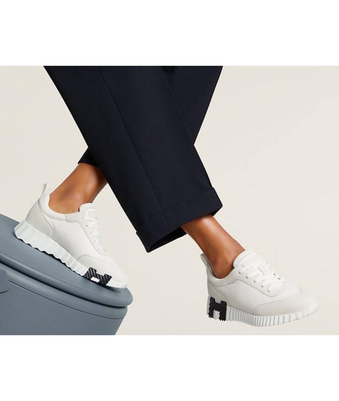 HERMES Бежевые кроссовки, фото 2