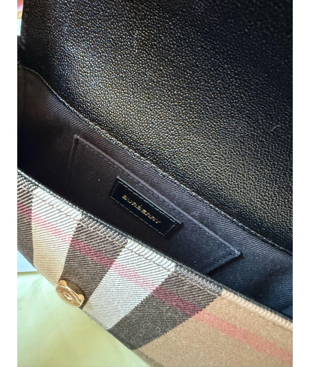 BURBERRY Черная кожаная сумка через плечо, фото 4