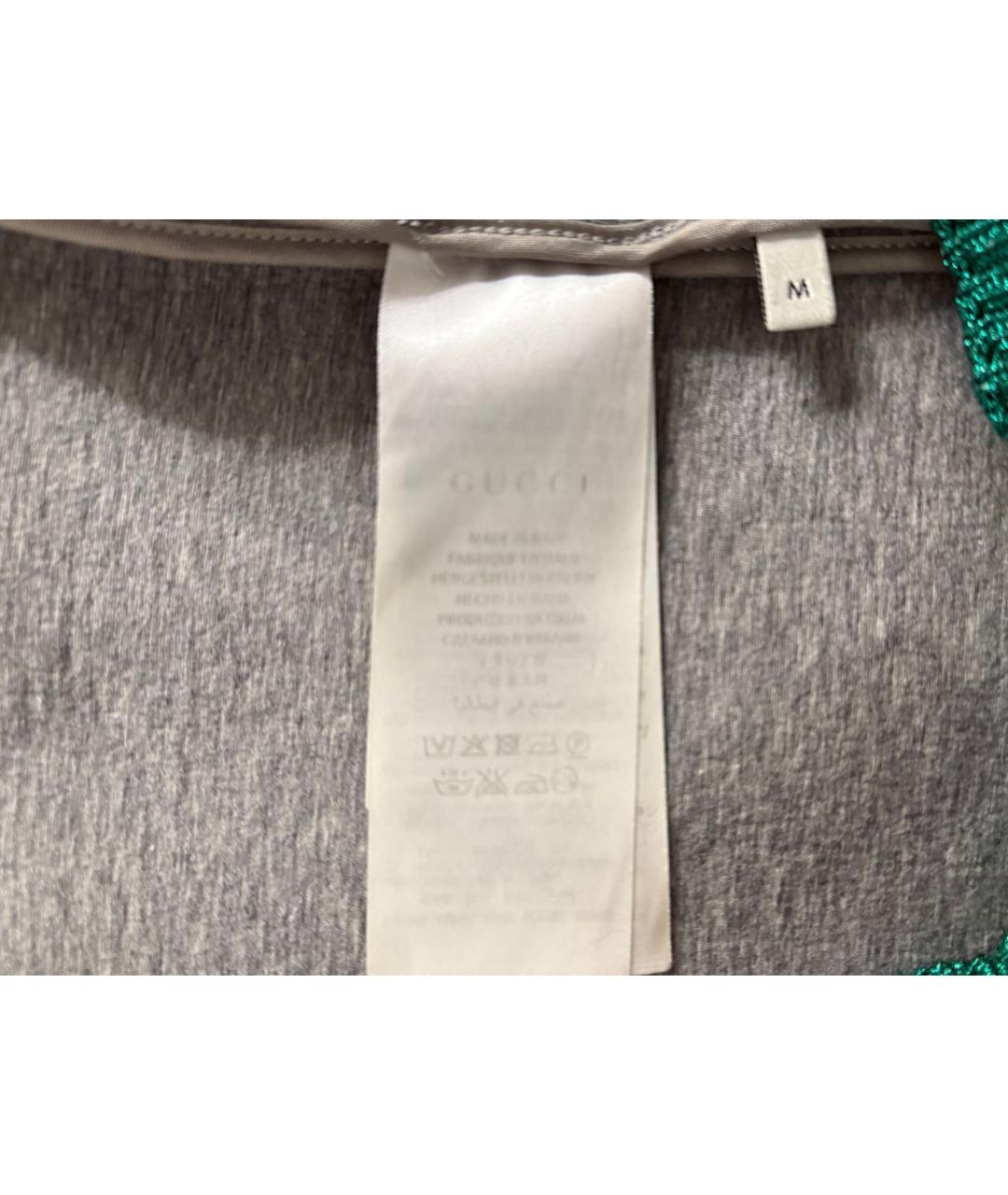 GUCCI Серый хлопко-эластановый джемпер / свитер, фото 4