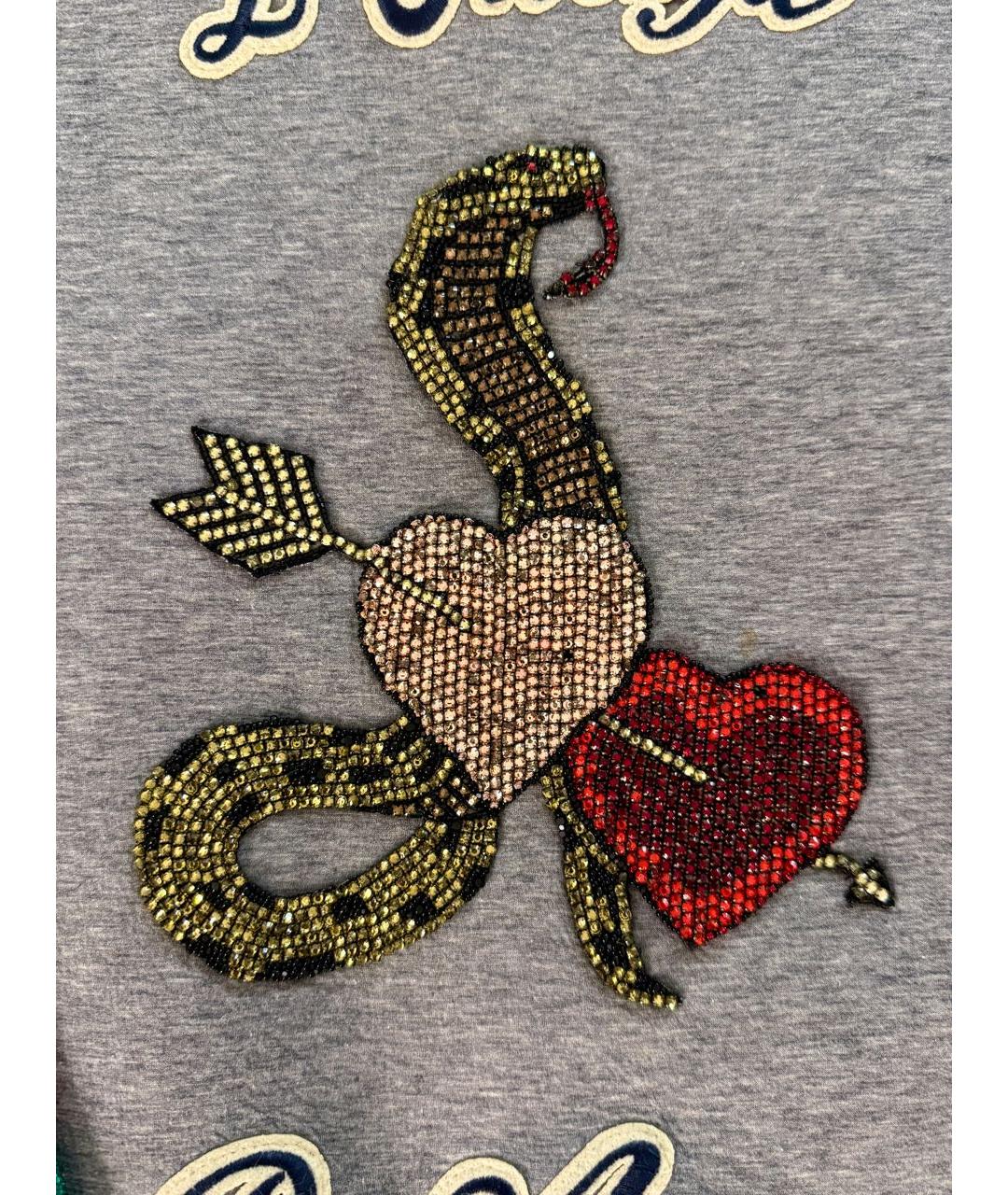 GUCCI Серый хлопко-эластановый джемпер / свитер, фото 2