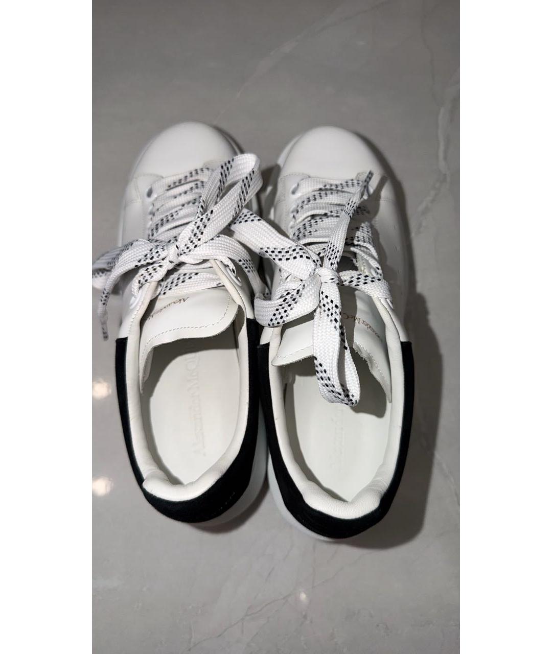 ALEXANDER MCQUEEN Белые кожаные кеды, фото 5