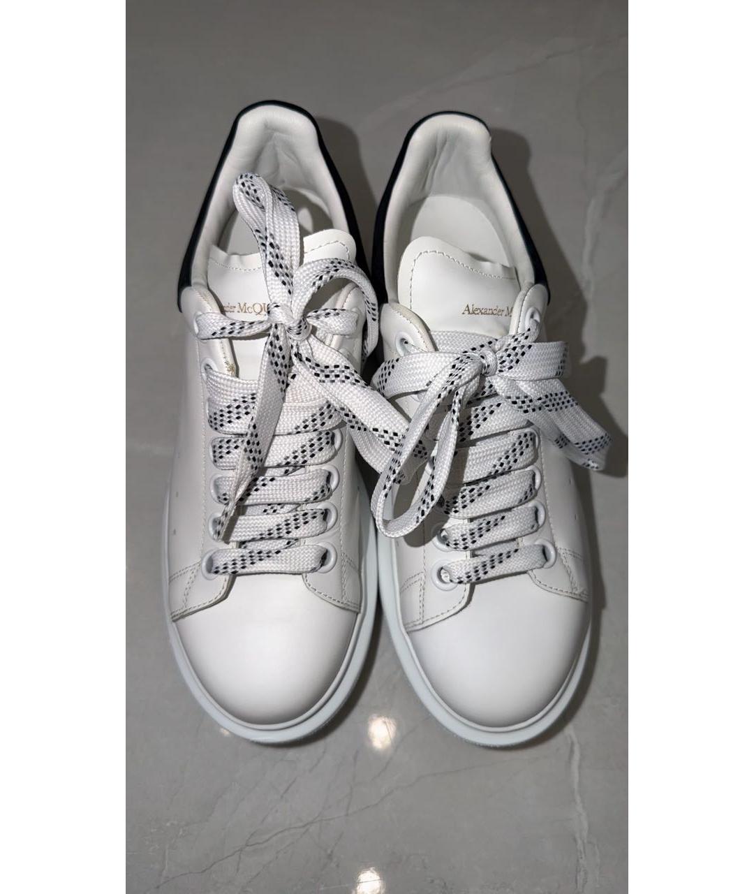 ALEXANDER MCQUEEN Белые кожаные кеды, фото 4