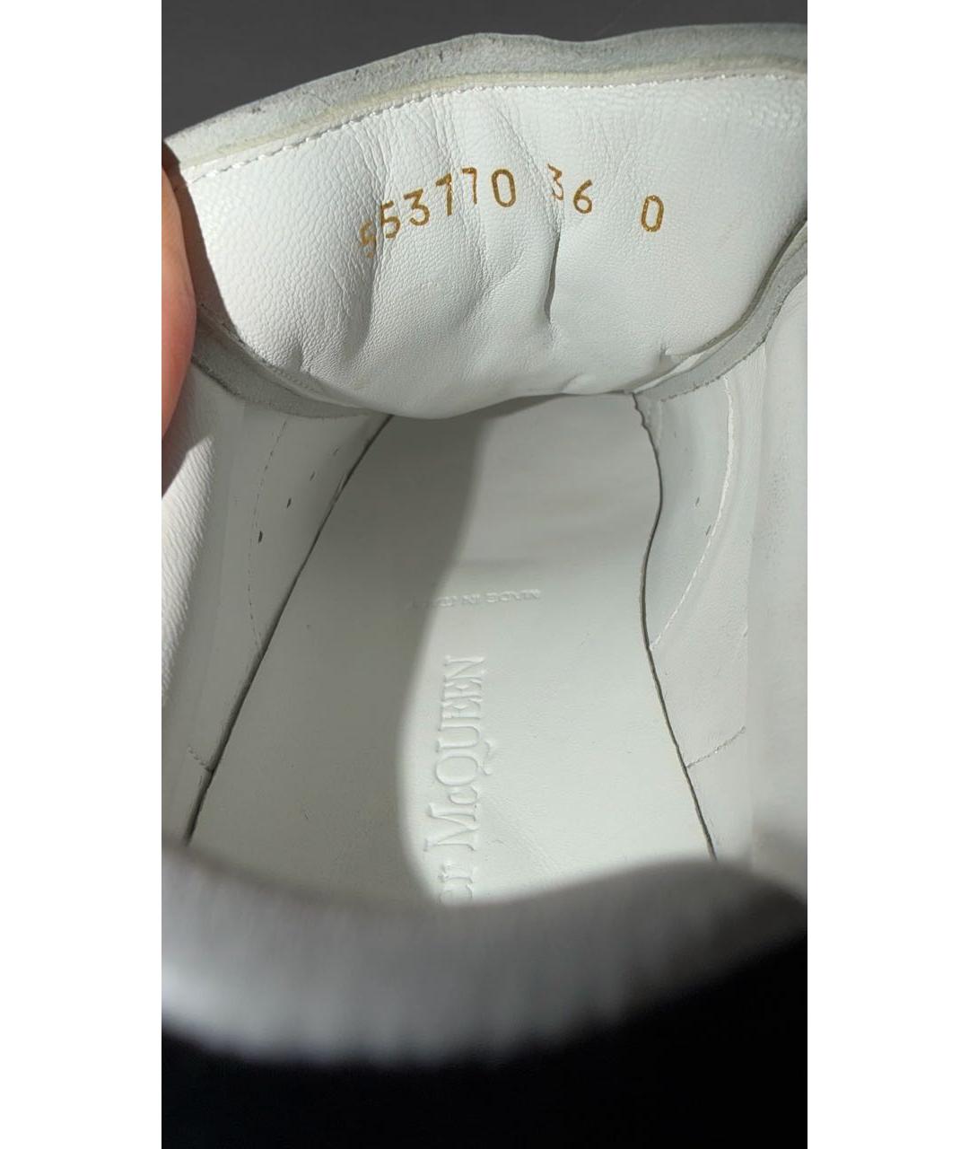 ALEXANDER MCQUEEN Белые кожаные кеды, фото 7