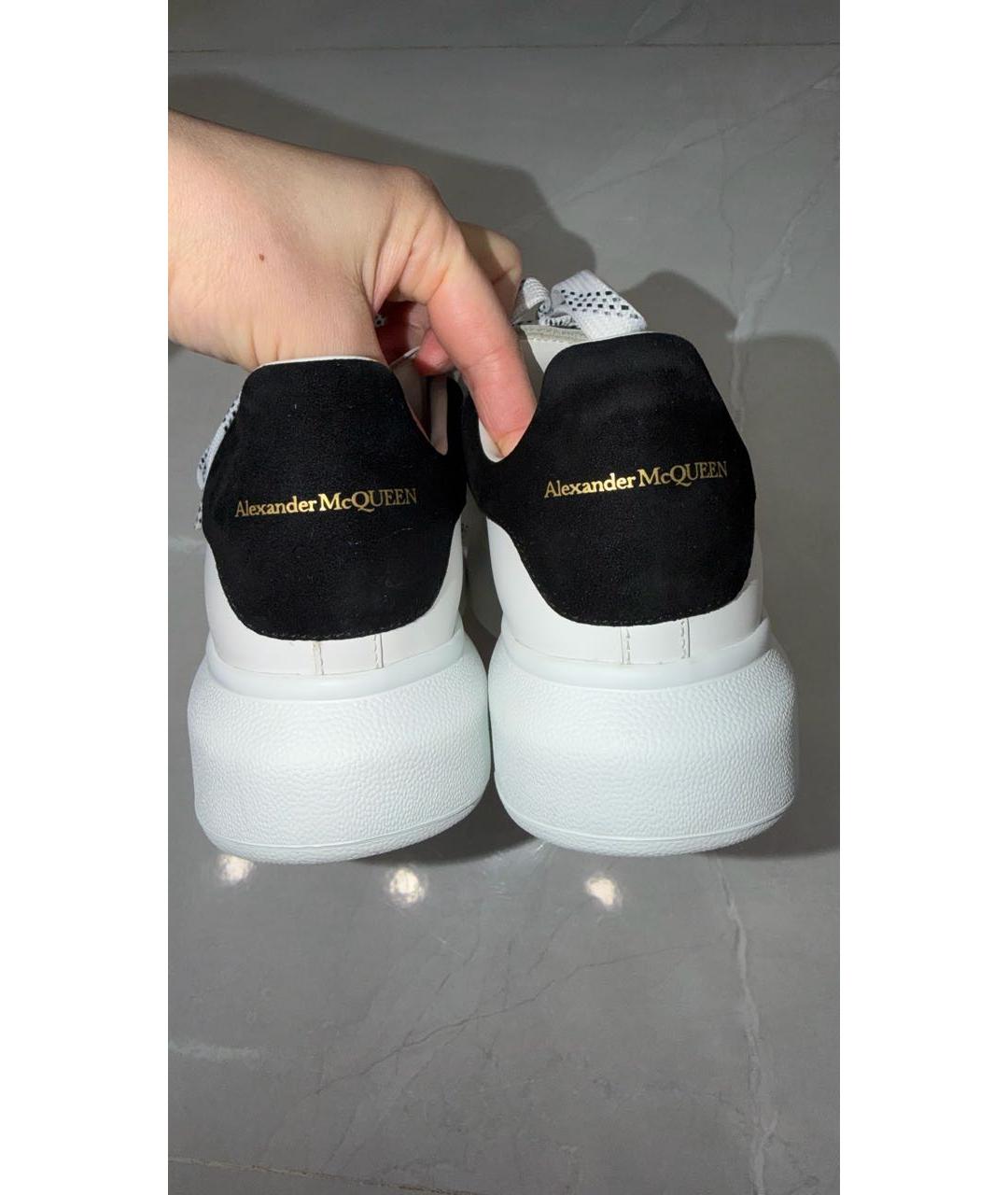 ALEXANDER MCQUEEN Белые кожаные кеды, фото 6