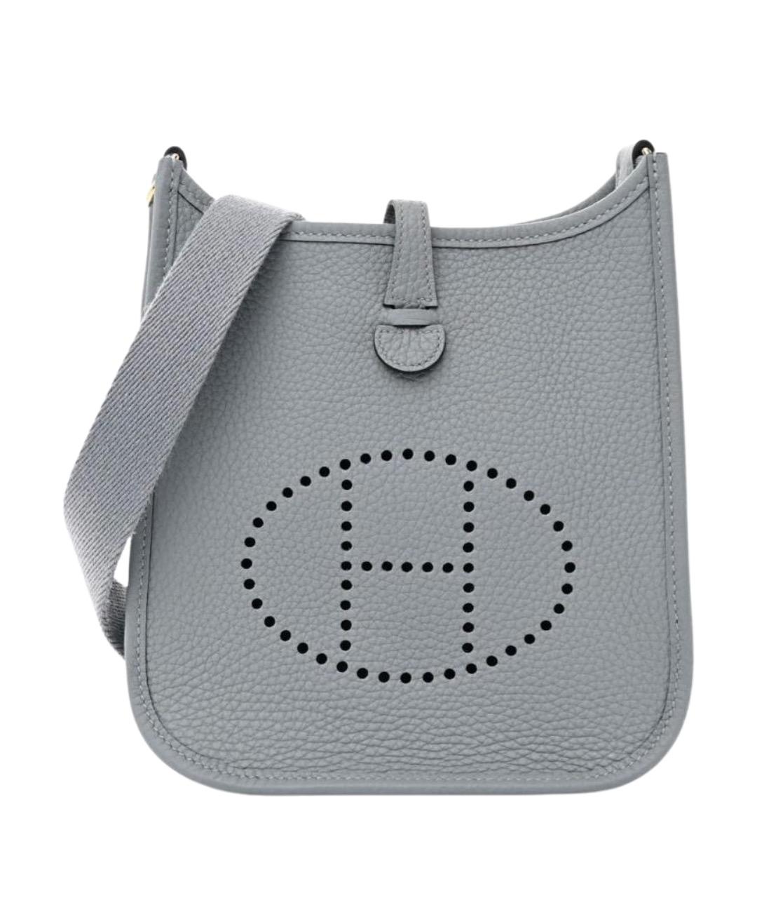 HERMES Голубая кожаная сумка через плечо, фото 1