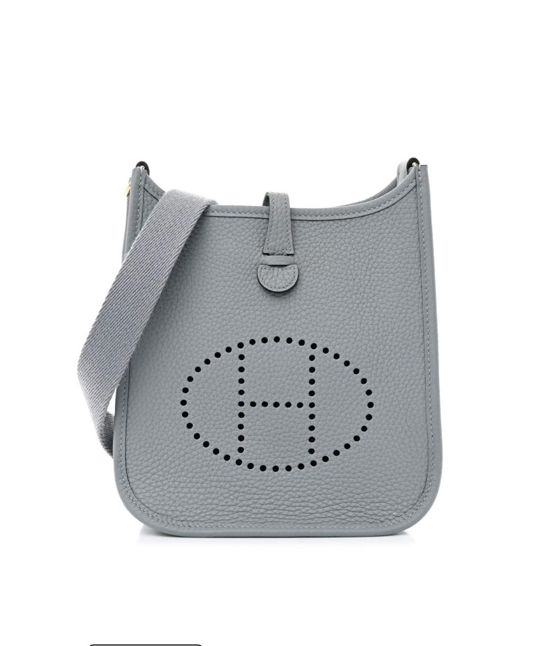 HERMES Голубая кожаная сумка через плечо, фото 3