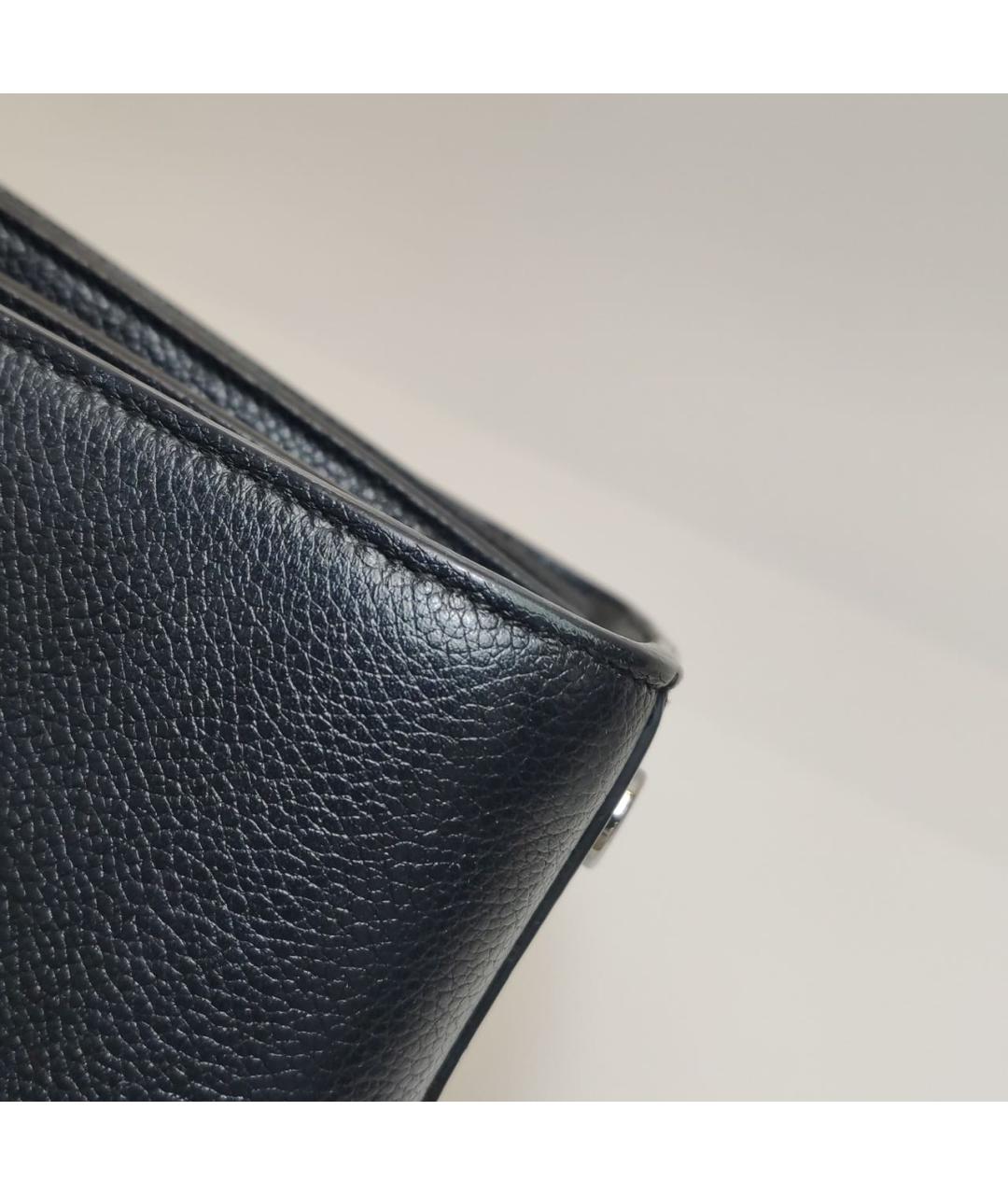 SAINT LAURENT Черная кожаная сумка с короткими ручками, фото 6