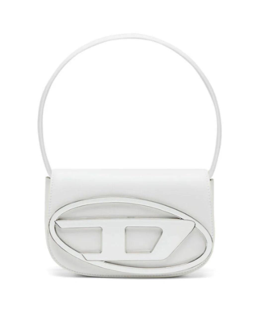 DIESEL Белая кожаная сумка через плечо, фото 1